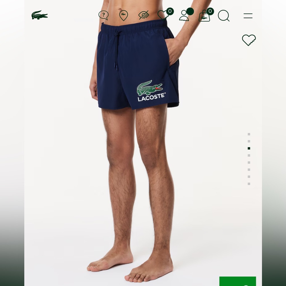 Lacoste Alligator Navy Swim Trunks